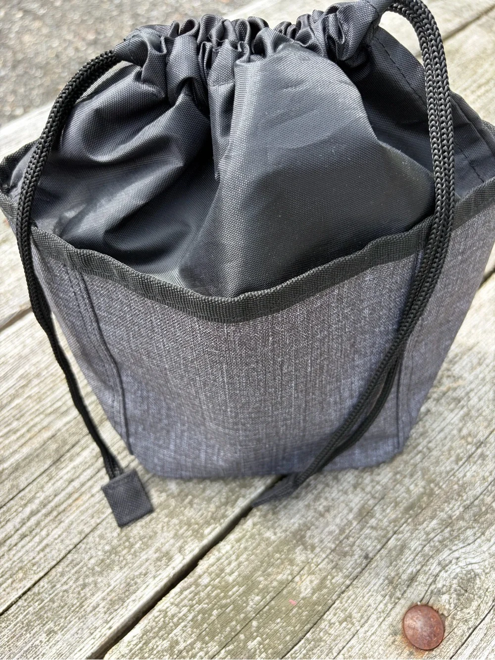 Navy Tie-Dye & charcoal drawing Pouch Bag
